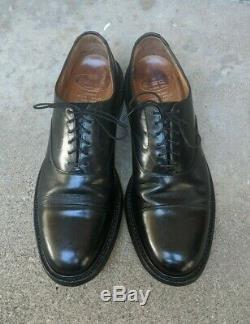 Church's Custom Grade Black Leather Cap Toe Oxford Dress Shoe 8.5D England Alain