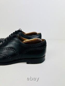 Church's Custom Grade Black Oxford Wing Tip Leather Chetwynd Brogue Shoes UK 9