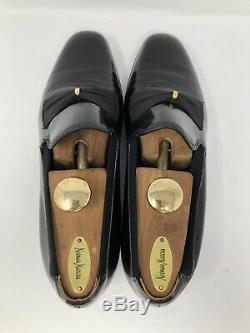 Church's Custom Grade Black Patent Leather Bow Tie Loafers Mens Sz 10.5 C US