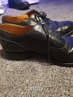 Church's Custom Grade Black Semi Brogue Oxford Shoes Size 9