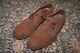 Church's Custom Grade Brown Suede Bluched Plain Toe Dress Shoe 8.5 E England