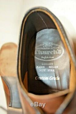 Church's Custom Grade Brown Wingtip Dress Shoes Size UK 6.5 F US 7 D