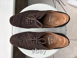 Church's Custom Grade Buck Brown Suede Brogue Shoes. UK 9