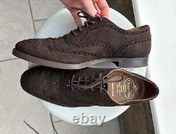 Church's Custom Grade Buck Brown Suede Brogue Shoes. UK 9