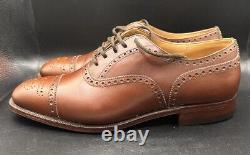 Church's Custom Grade Diplomat Brown Leather Brogue Men's Shoes UK Size 8.0 F