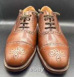 Church's Custom Grade Diplomat Brown Leather Brogue Men's Shoes UK Size 8.0 F