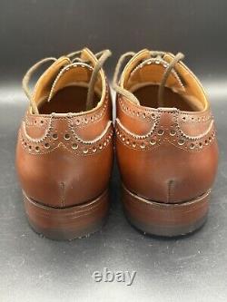 Church's Custom Grade Diplomat Brown Leather Brogue Men's Shoes UK Size 8.0 F