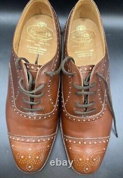 Church's Custom Grade Diplomat Brown Leather Brogue Men's Shoes UK Size 8.0 F