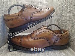 Church's Custom Grade Diplomat Walnut Brown Leather Brogue Shoes UK Size 10 Vgc