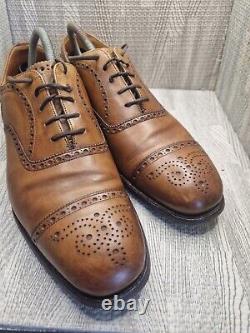 Church's Custom Grade Diplomat Walnut Brown Leather Brogue Shoes UK Size 10 Vgc