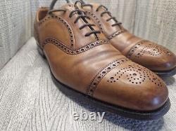 Church's Custom Grade Diplomat Walnut Brown Leather Brogue Shoes UK Size 10 Vgc