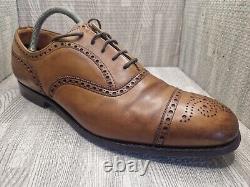 Church's Custom Grade Diplomat Walnut Brown Leather Brogue Shoes UK Size 10 Vgc