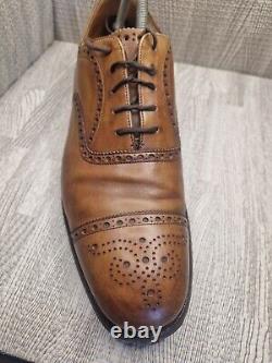 Church's Custom Grade Diplomat Walnut Brown Leather Brogue Shoes UK Size 10 Vgc