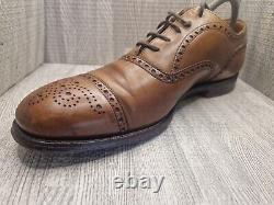 Church's Custom Grade Diplomat Walnut Brown Leather Brogue Shoes UK Size 10 Vgc