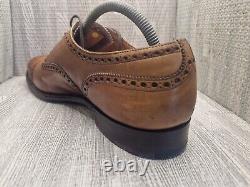 Church's Custom Grade Diplomat Walnut Brown Leather Brogue Shoes UK Size 10 Vgc