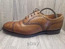 Church's Custom Grade Diplomat Walnut Brown Leather Brogue Shoes UK Size 10 Vgc