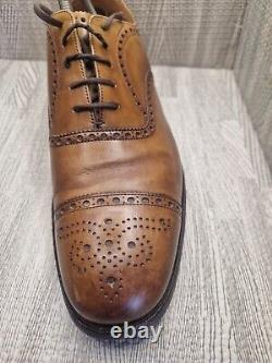 Church's Custom Grade Diplomat Walnut Brown Leather Brogue Shoes UK Size 10 Vgc