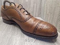 Church's Custom Grade Diplomat Walnut Brown Leather Brogue Shoes UK Size 10 Vgc