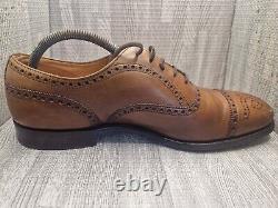 Church's Custom Grade Diplomat Walnut Brown Leather Brogue Shoes UK Size 10 Vgc