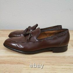 Church's Custom Grade Kingsley Shoes Mens 13 D Brown Leather Tassel Loafers