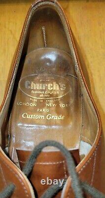 Church's Custom Grade Men Size US 10 C Brown Leather Cap Toe Oxford Shoes