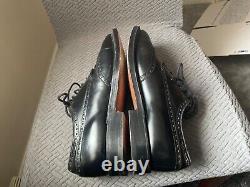 Church's Custom Grade Mens Black Leather Brogue Shoes Size 10 Made In England