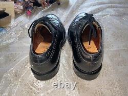 Church's Custom Grade Mens Black Leather Brogue Shoes Size 8.5 Made In England