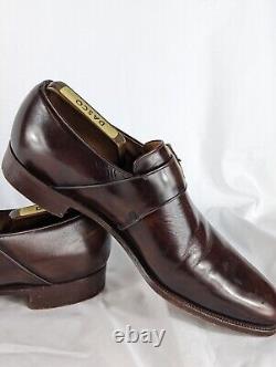 Church's Custom Grade Monk Strap Shoes Men Size 10.5 D Brown Leather Dress