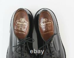 Church's Custom Grade Shoe Shannon Polished Binder Derby Black Whole Cut UK 11 F
