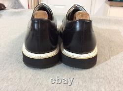 Church's Custom Grade Shoes 11 F Polished Black Leather Union Jack Insoles