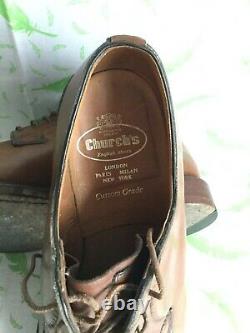 Church's Custom Grade tan brown men's lace shoes Shannon UK 100 F size 10