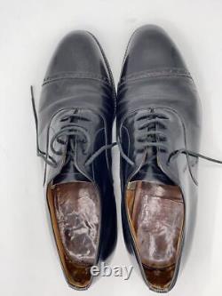 Church's Dress Shoe Custom Grade Medallion Straight Tip Black Leather Used