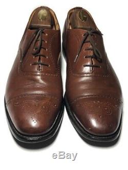 Church's England Mens Custom Grade Leather Cognac Cap Toe Brogue's 9.5 D