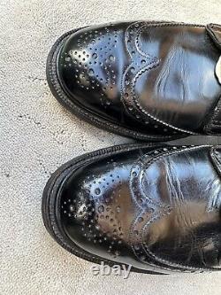 Church's English Golf shoes Black Leather Oxford custom grade metal spikes size8