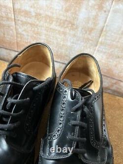 Church's Grafton Black Leather Derby Brogue Shoes Custom Grade Mens Size UK 7 F