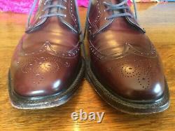Church's Grafton II Derby size 9 brogue Custom Grade men's shoes burgundy