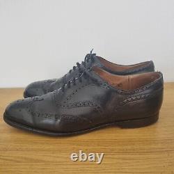 Church's Made in England Custom Grade Black Leather Brogue Shoes Size 10.5/11