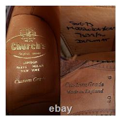 Church's Men 8G UK 9W US Diplomat Custom Grade Brown Leather Cap Toe Oxford Shoe