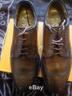 Church's Men BROWN leather Oxford Custom Grade Shoe Size UK 7 EU 41 VGC