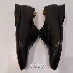 Church's Men's Black Leather Shoes Custom Grade Toe Cap Oxford Size UK 10 G VGC
