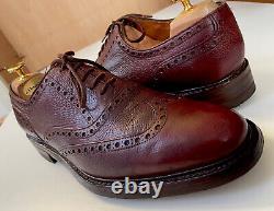 Church's Men's Custom Grade Oxford Wingtip Shoes UK Size 8.5 -F-Burgundy Grain