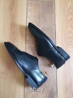 Church's Mens Black Custom Grade Brogues Shoes Uk Size 8.5 Us 9.5 Eu 42.5