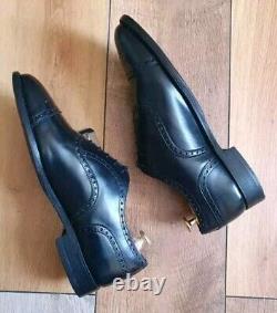 Church's Mens Black Custom Grade Brogues Shoes Uk Size 8.5 Us 9.5 Eu 42.5