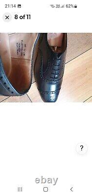 Church's Mens Black Custom Grade Brogues Shoes Uk Size 8.5 Us 9.5 Eu 42.5