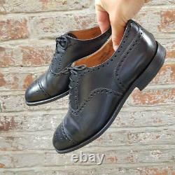 Church's Mens Black Diplomat Oxford Brogue Shoe Size 9 Lace Up Shoe Custom Grade