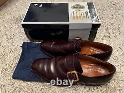 Church's Mens Custom Grade Westbury Shoes With Buckle UK 9 G Burgundy Boxed