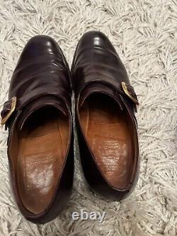 Church's Mens Custom Grade Westbury Shoes With Buckle UK 9 G Burgundy Boxed