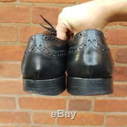 Church's Mens Diplomat Shoes Black Half Brogues 9 G Custom Grade Made England