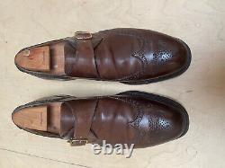 Church's Mens Shoes Custom Grade Brown Brogue Monkstrap 9.5 G US 10.5 EU 43.5