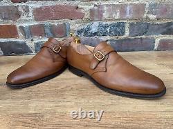 Church's Mens Shoes Custom Grade Buckle Monk tan UK 10 US 11 EU 44 F Minor Use